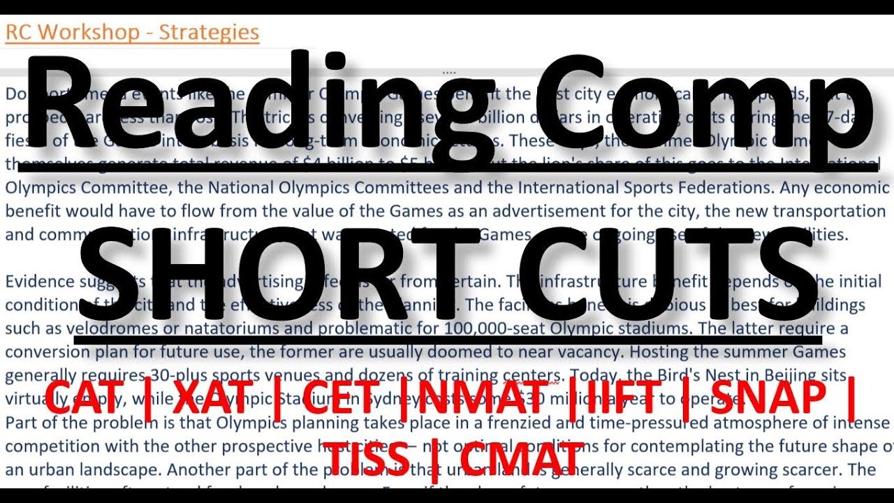Ready go to ... https://youtu.be/JuHthDFid9c [ RC Short Cuts for  CAT | XAT | IIFT | NMAT | SNAP | CET | CMAT]