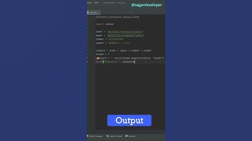 Password Generator Using Python #shorts