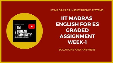IIT Madras Bs In Electronic Systems English Graded Assignment Week 1 Answers | Solution |#iitmadras
