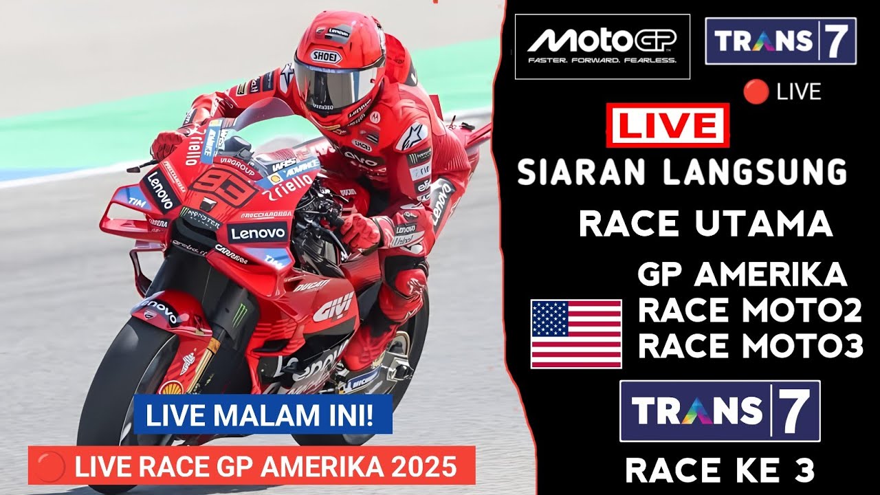 Jadwal Siaran Langsung Race MotoGP Amerika 2025 | MotoGP Amerika 2025 ...