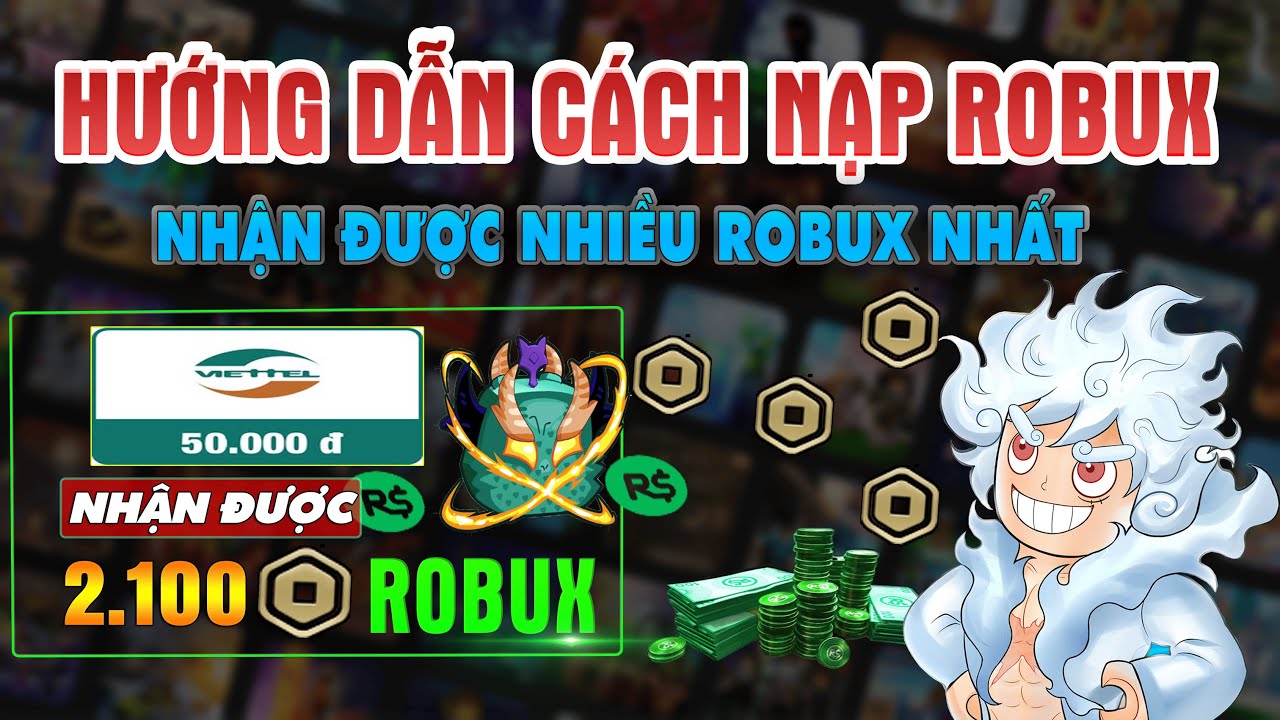 Cách Nạp Robux VNG Bằng Thẻ Cào Mới Nhất | Nạp Roblox VNG viettel - YouTube