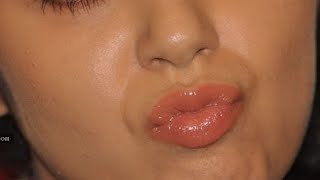 Tollywood Actress Charmi Kaur Nose And Lips Closeup