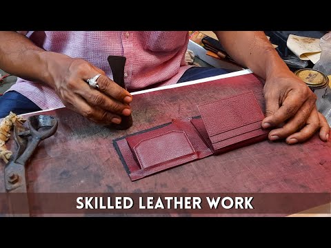 How to Make Genuine Leather Wallet 10 $ Only | Making a top Selling Leather Wallet for