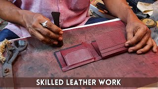 How to Make Genuine Leather Wallet 10 $ Only | Making a top Selling Leather Wallet for Men.