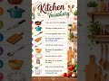 Kitchen vocabulary in 15 seconds#spokenenglish #english