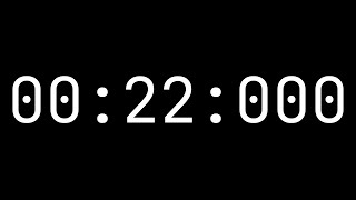 Celebrity Countdown timer 22 seconds [00:22:000] - White on black with milliseconds Wealth