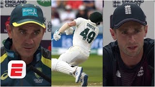 Steve Smith injured: Justin Langer and Chris Woakes reflect on scary moment | The Ashes 2019 screenshot 5