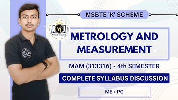 Metrology And Measurement Syllabus Discussion | MAM - 313316 | ME4K | Vineet Sir | Vineet Tutorials