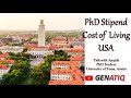 Stipend and Cost of living in USA  as a PhD student