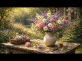 Vibrant Wildflower Bouquet on Rustic Garden Table | Spring Serenity | 4K Frame TV Art