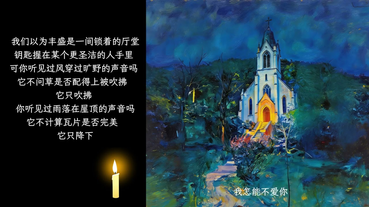 深夜灵性诗歌｜【祂怎能不爱你】｜ED片尾曲 赞美诗：Vyluna Nysara Thalvi