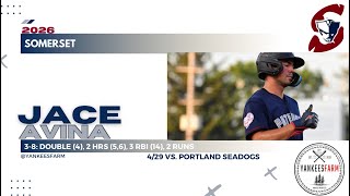 Jace Avina Vs. Portland Seadogs 4/29/26