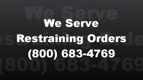 Restraining Order | We Serve Protection Orders in Sacramento Ca (800) 683-4769