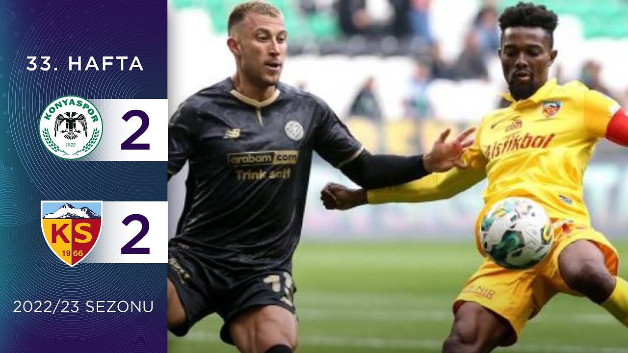 2022-2023 Süper Lig KONYASPOR - KAYSERİSPOR 2-2 Maç Özeti