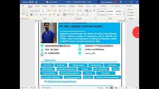 ليه التمريض لازم يعمل c.v  وبنكتب فيه ايه