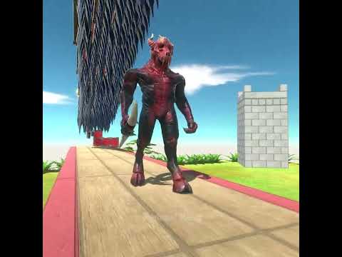 Demon vs Giant Falling Spikes — Animal Revolt Battle Simulator #shorts