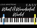 Louis Armstrong - What A Wonderful World | EASY Piano Tutorial