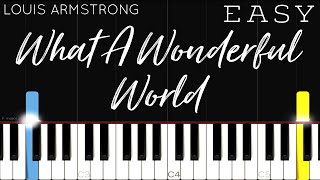 Louis Armstrong - What A Wonderful World | EASY Piano Tutorial