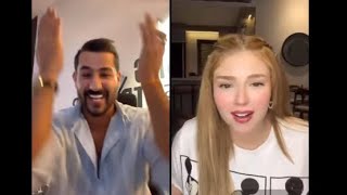 بث علي جبار | وجدان تريد تتعرف على علي . خطيه هما ما يعرفون بعض بس شايفين بعض بمكان  😂😂