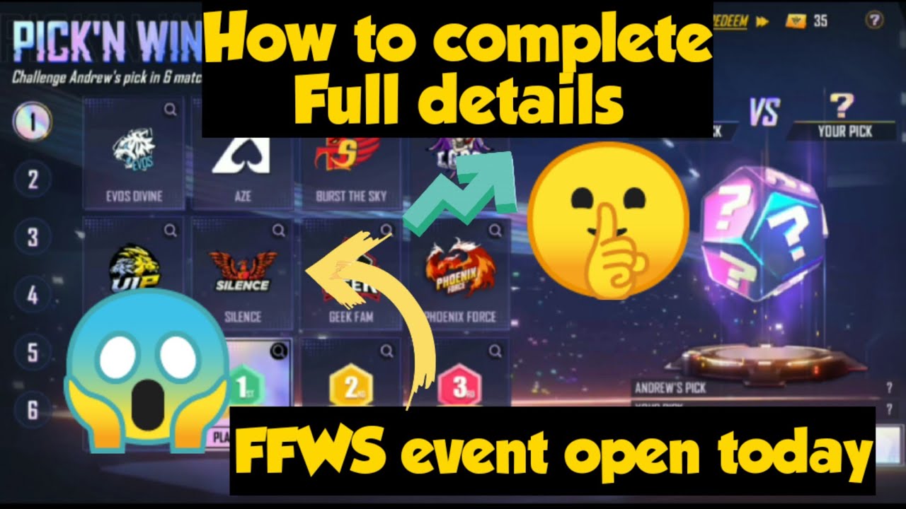 Pic and Win(free 🔥 fire world series)//Garena Free 🔥 fire//By Mr. Sumit Gaming