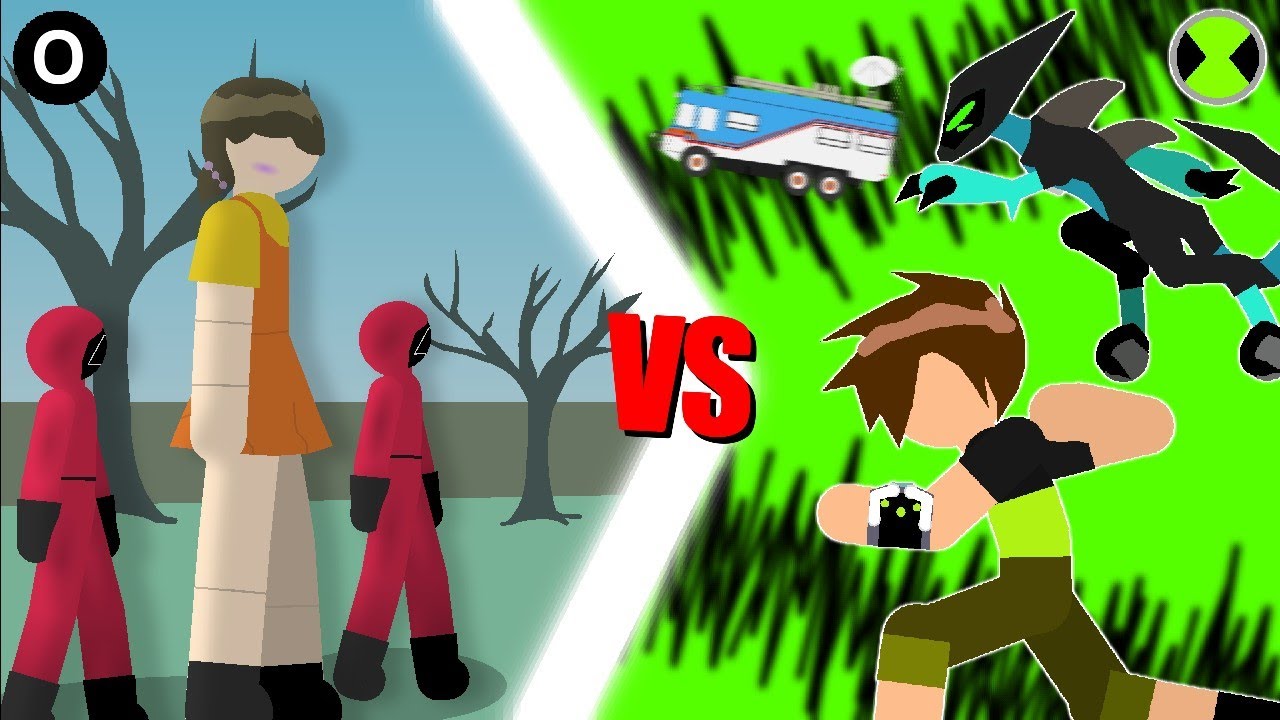 ben 10 vs round 6 (STICK NODES PRO) #round62 #squidgame2 #poppyplaytime