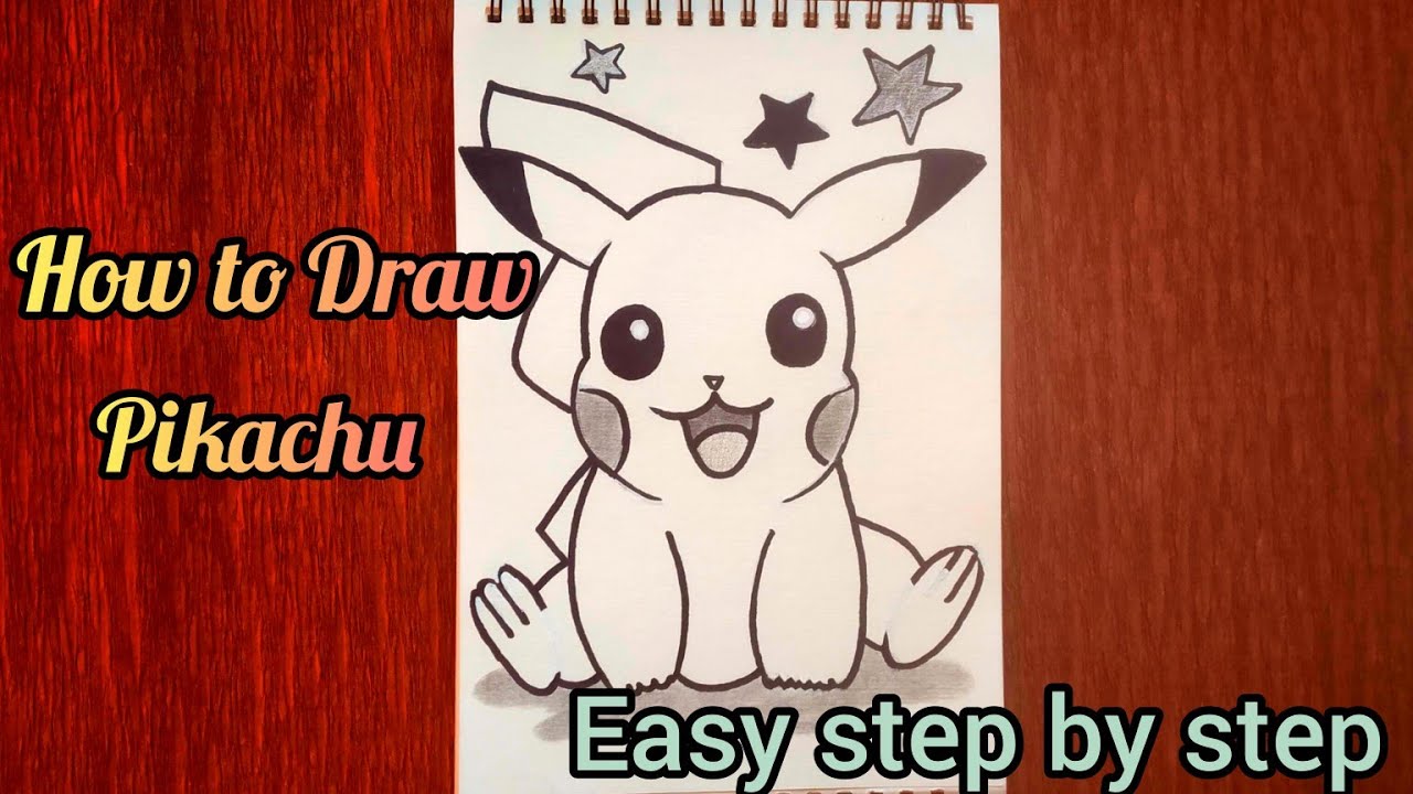 How to Draw Cute Pikachu Step by Step ✏️⚡ | Easy Pokémon Drawing for Beginners