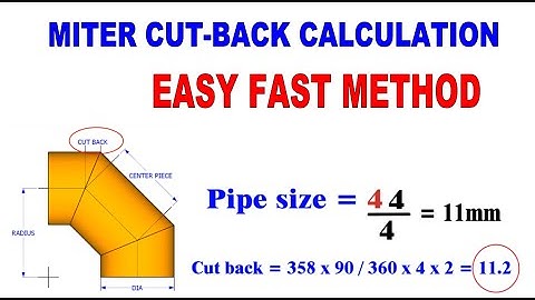 How to Calculate Miter Cutback, Easy, Fast Method