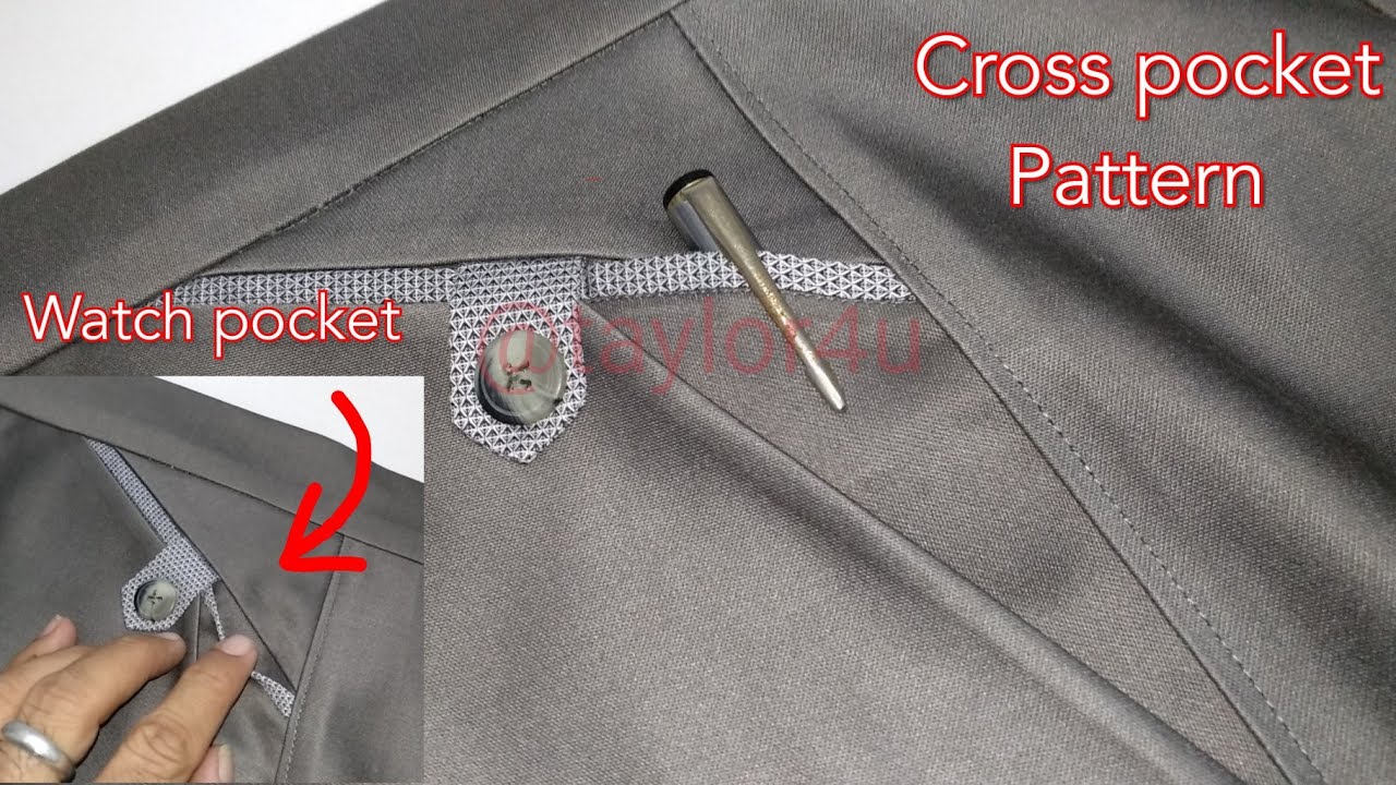 How to sew Pent cross pocket Secret pocketpant loop pocket design