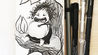 Inktober 2019 day 16: 'Wild' - drawing timelapse