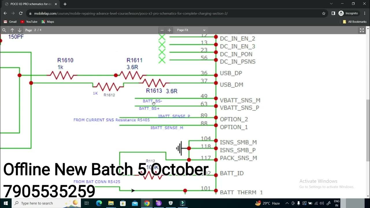 poco X3 Pro special schematic diagram for complete charging section