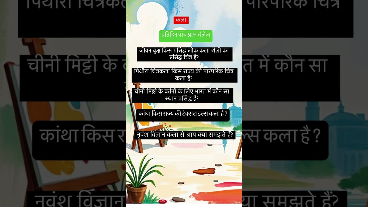 Daily five question challenge for five Art students 