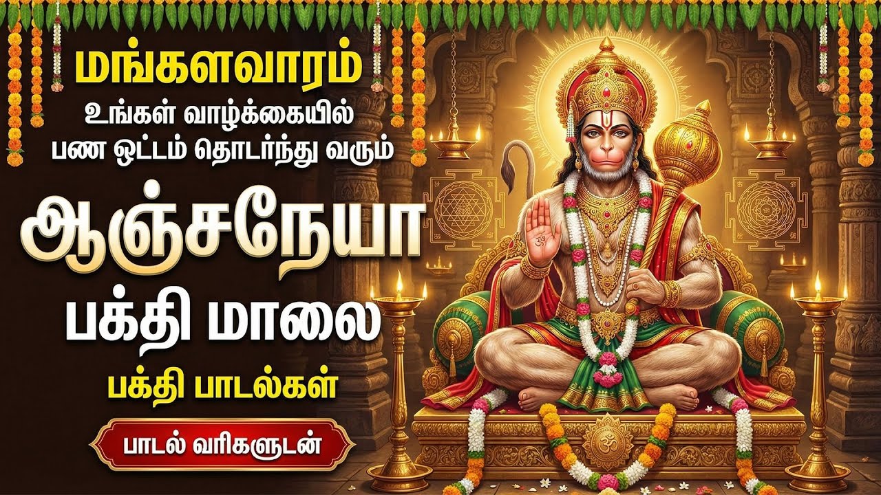 Tuesday Hanuman Powerful Tamil Bhakthi Songs | Shri Anjanaiyin Puthiran | Anjaneyar Bakthi Padalgal