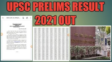 upsc prelims result 2021| upsc cse prelims 2021|