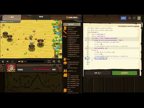 CodeCombat - Oasis - JavaScript