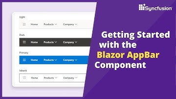 Getting Started with the Blazor AppBar Component
