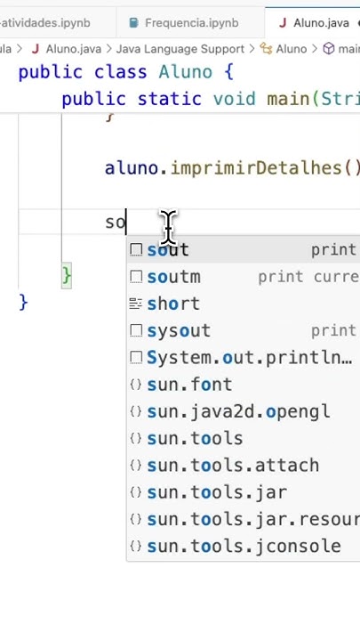 Exemplo Java sout no VSCode #vscode #shortcut - YouTube