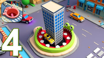 Hole.io - Gameplay Walkthrough Part 4 - Swallow Everything & Dominate the City (iOS, Android)