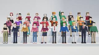 Low Poly Civilian Characters - Unity Asset Store Showcase