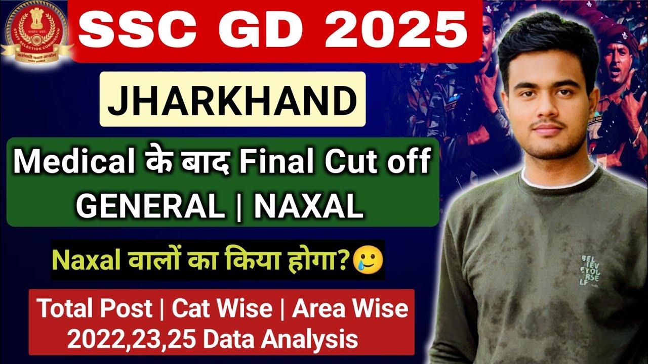 SSC GD 2025 Jharkhand | Final Cut Off Analysis | General & Naxal Area 