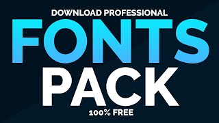 Download Professional Fonts  Pack 100% Free | I Wasif