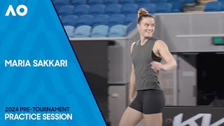 Maria Sakkari Practice Session | Australian Open 2024