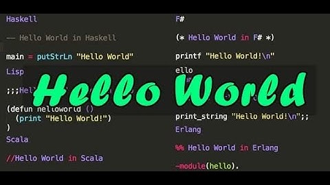 Writing "Hello World!" in different programming languages