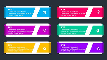Create 6 Options Infographic Slide in PowerPoint. Tutorial No.: 958