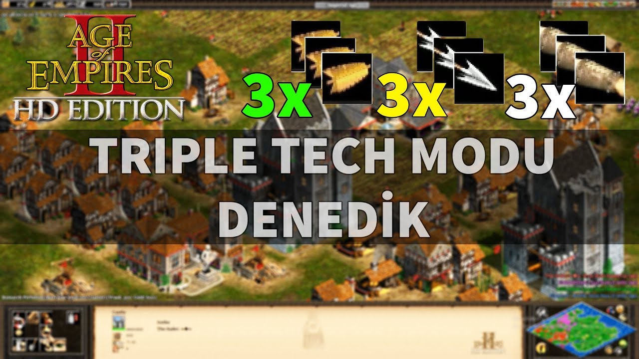 AoE2 - Triple Tech Modu Denedik | #1 - Türkçe - YouTube