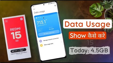 Redmi 15 me Data Use Kaise Dekhe | How to Show Data Usage in Redmi 15 5g