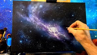 Life Beyond our Universe | Acrylic painting techniques a Galaxy nebula