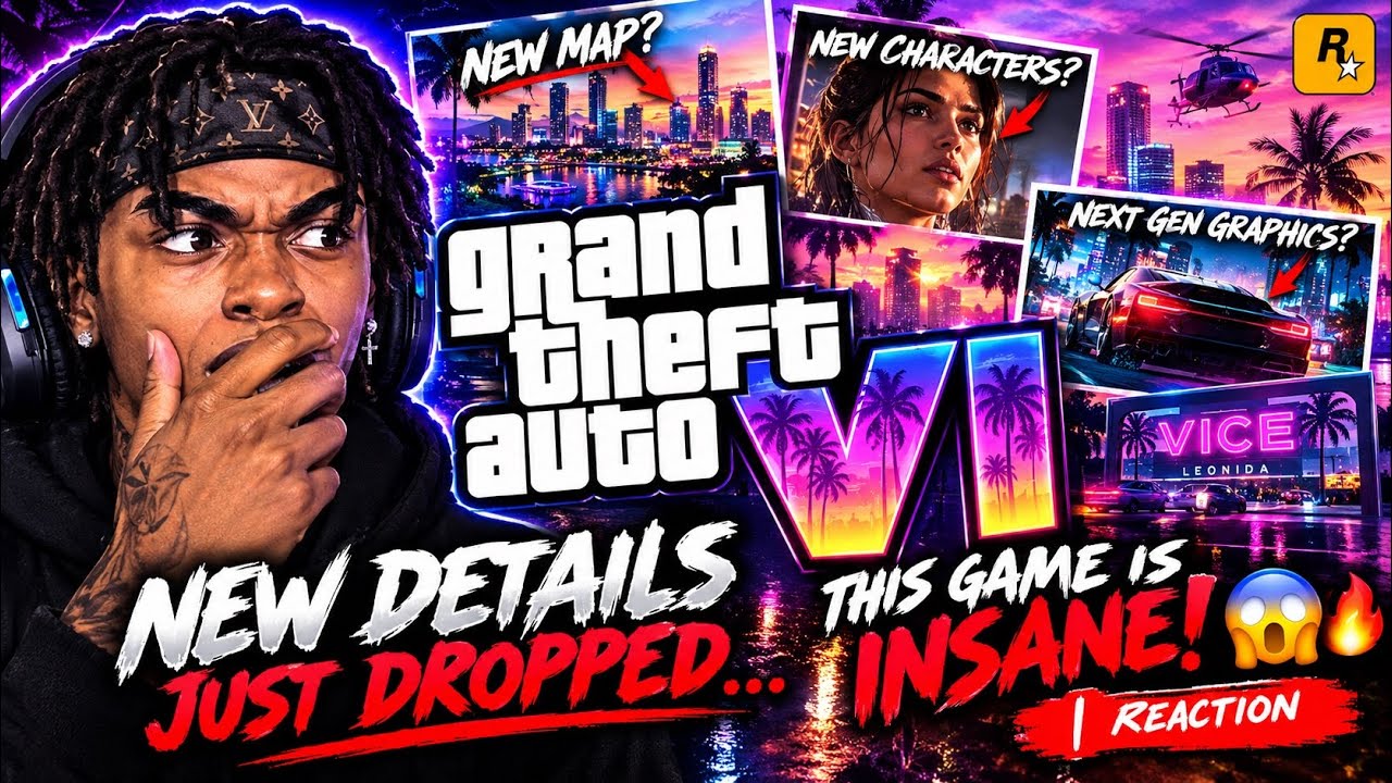 Video thumbnail for GTA 6 NEW DETAILS JUST DROPPED… THIS GAME IS INSANE! 😱🔥 | REACTION