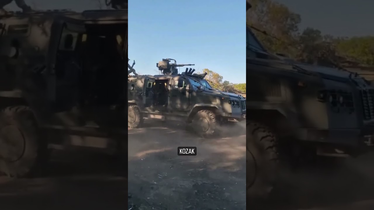 Ukraine War: Ukraine Displays Home Made "Kozak" (Cossack) MRAP Fitted with Automated Weapons Turret