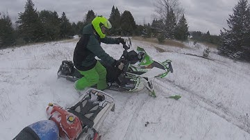 2006 polaris switchback 600 H.O. riding around.