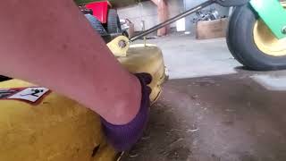 John Deere Z225 deck bent in